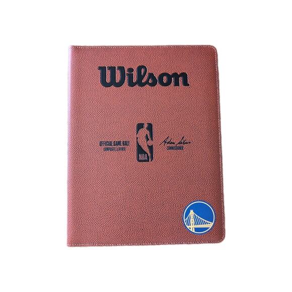 Wilson NBA Leatherette Portfolio Folder Padfolio Organizer Basketball Logo - Picture 1 of 5